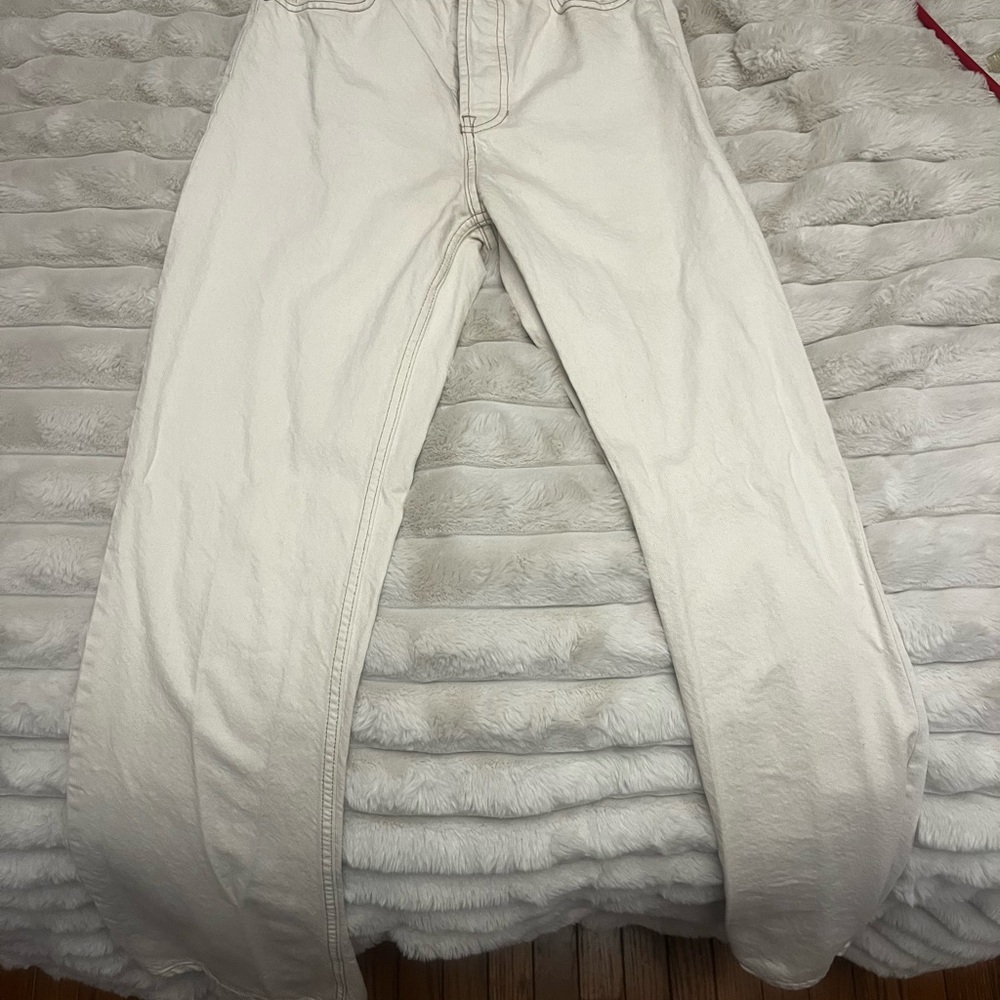 PacSun Cream Boot Cut Jeans